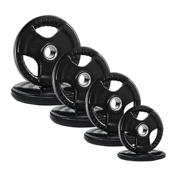 custom bumper plate differ from their pro grade counterparts with larger handles they suit different forms of dumbbell exercises