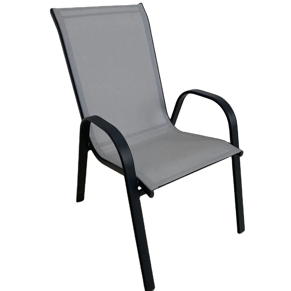 Hot Sell Cheap Outdoor Patio Steel Frame Bistro Chair Textoline Mesh Garden Chair