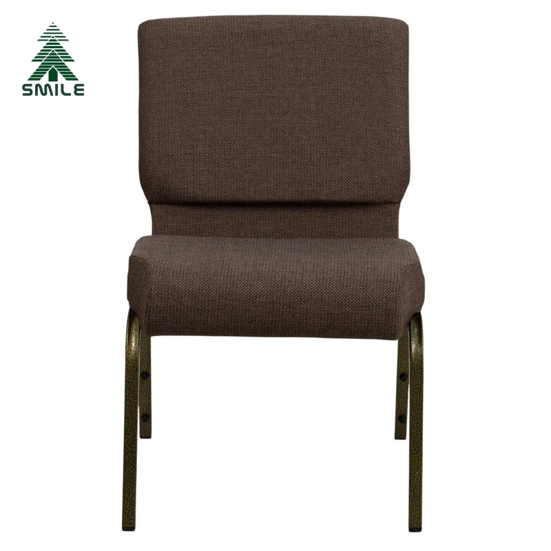 Modern Style  Wholesale Cheap Price Wedding Chairs Red Fabric Metal Legs Hall Church Chair