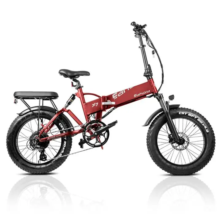  Велосипед Круизный Eahora X7 складной с фиксированной скоростью 20 дюймов 48 В 750