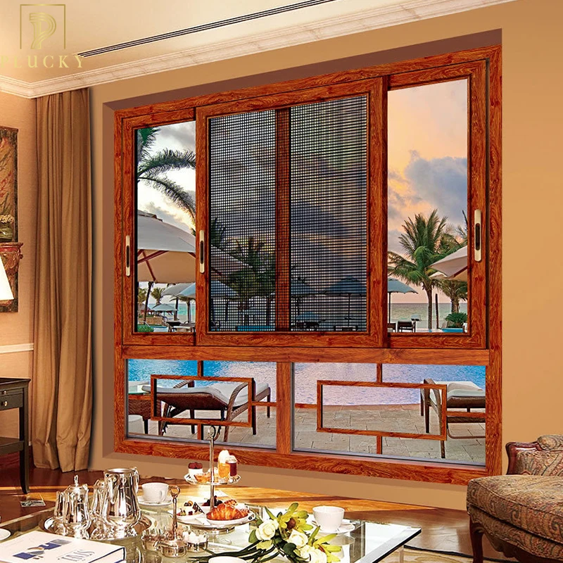 Foshan supplier Double glazes interior aluminum sliding window