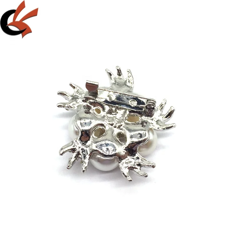 wholesale cheap price in bulk brooch pearl stone brooch for wedding invitations
