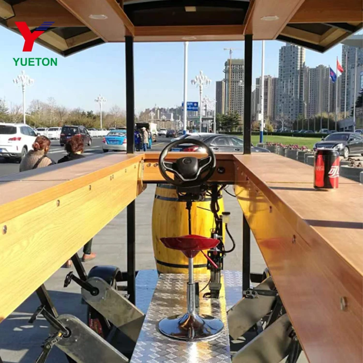 Mobile Sightseeing Bar Trailers Truck Carts Customized Cycling Electric Cart  Stand Beer Coffee Bike