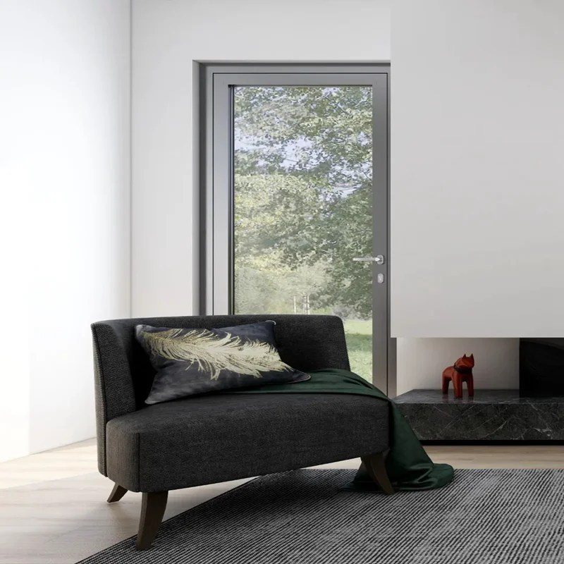 Modern luxury apartment popular exterior aluminum glass door swing doors aluminum hinged door