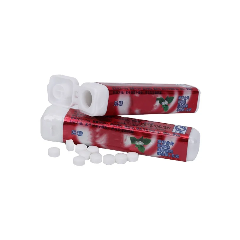 9g private label xylitol mints peppermint candy xylitol tablet candy in plastic tube