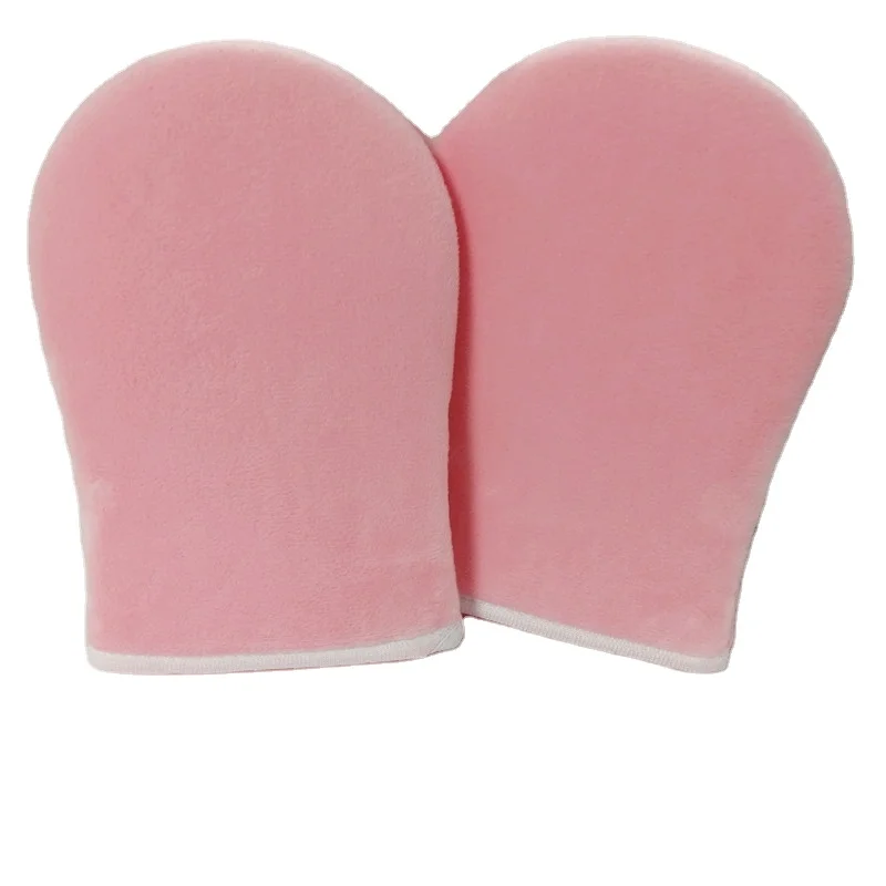 Светло-розовая, с ощущением на ощупь, имитация загара, аппликатор для самозагара, отшелушивающая перчатка для загара