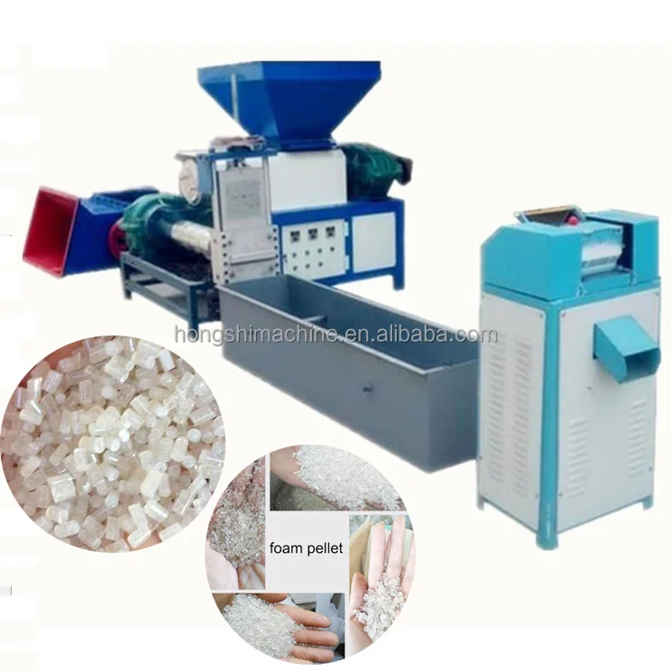 Automatic eps foam recycling pelletizing machine/eps foam granule making machine/Foam pellets recycling making machine