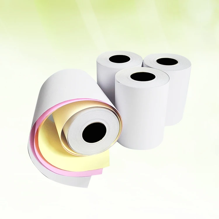 Factory Price Office 3plys Ncr Copy Paper Roll Carbonless Receipt Paper In Roll