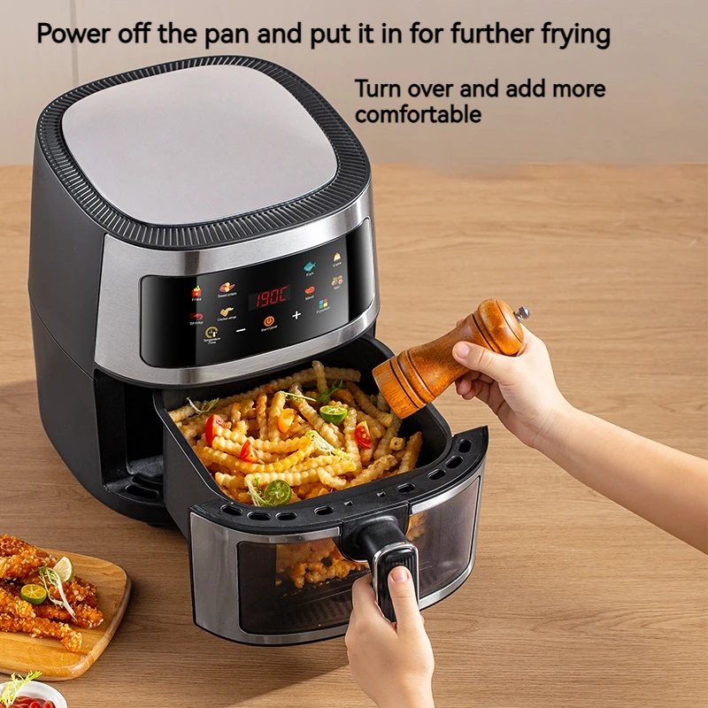 OEM Custom Logo Manufacturer Home Kitchen Easy Cooking Nonstick 5L 8l Smart Electric Digital Touch Screen Air Fryer