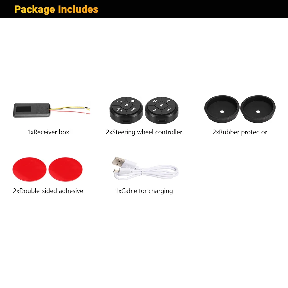 XTRONS Universal wireless Rechargeable Car steering wheel control button for car dvd gps audio stereo Remote Auto switch