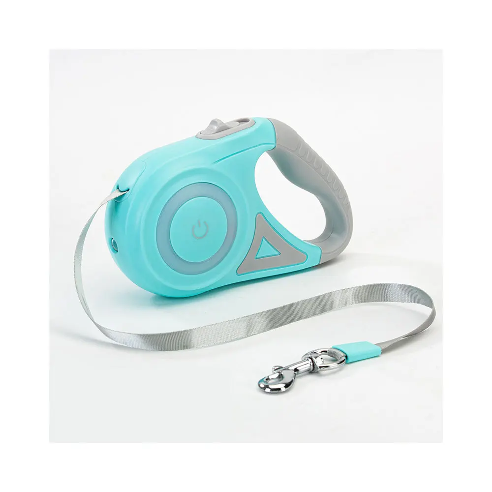 Custom color logo Amazon hot multicolor pet leash Durable automatic led pet dog puppy lead leash no led light portable