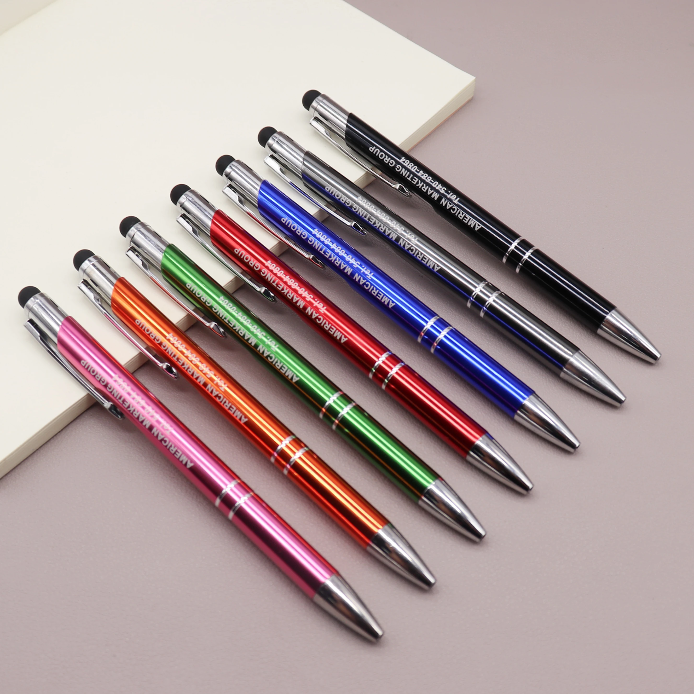 Продажа с завода, различные дешевые и красочные металлические ручки для офиса, Цифровое сканирование
