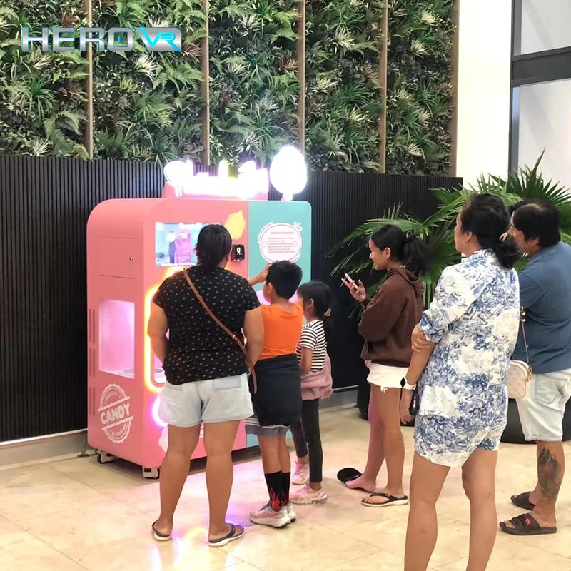 24 Hour Shop Wifi Control Mini Touch Screen Coin Operated Candy Cotton Vending Machine In Uae