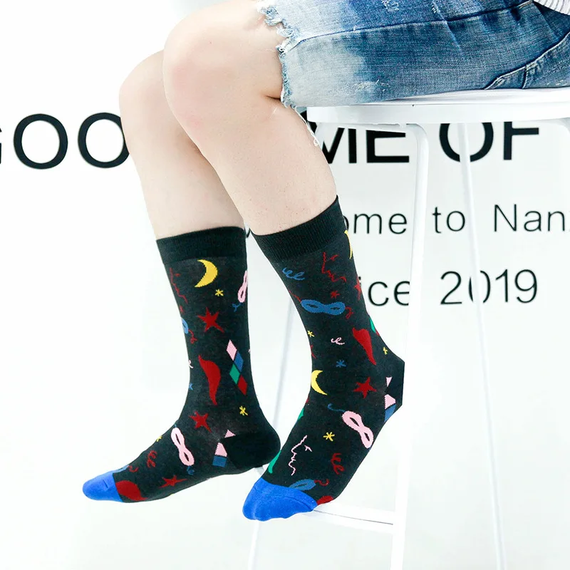 
Hot sell designer custom jacquard cotton running comfortable socks unisex 