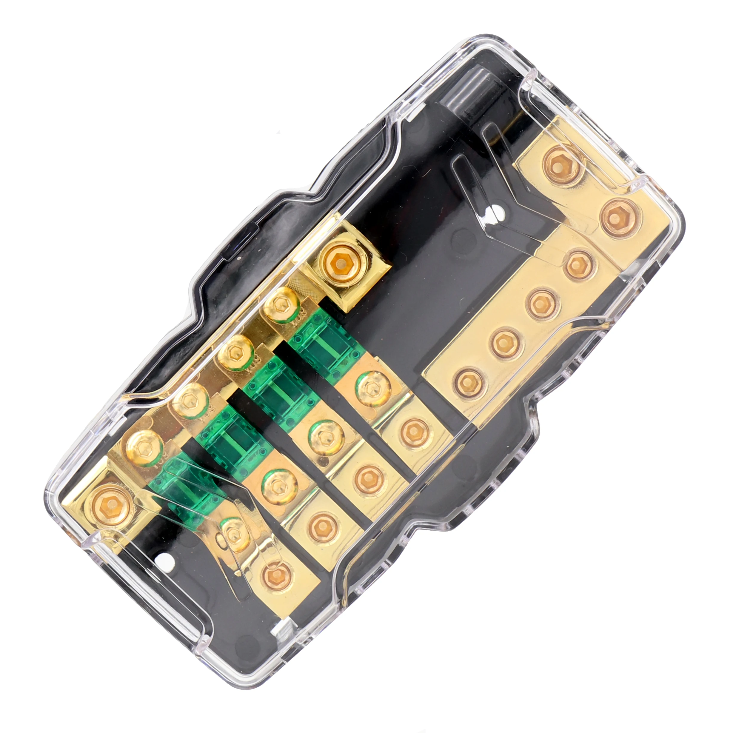 Car Audio Stereo ANL Blade Fuse Holder Distribution Blocks 0/4GA 4 Way Fuses Box Block  60A