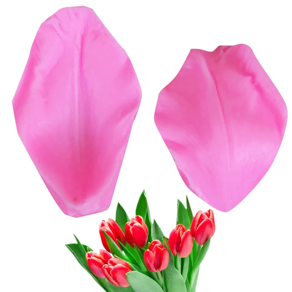 Homesun HY Flower Fondant Silicone Veining Mold Gumpast Rose Peony Lily Tulips Wedding Flower Cake Decorating Tools