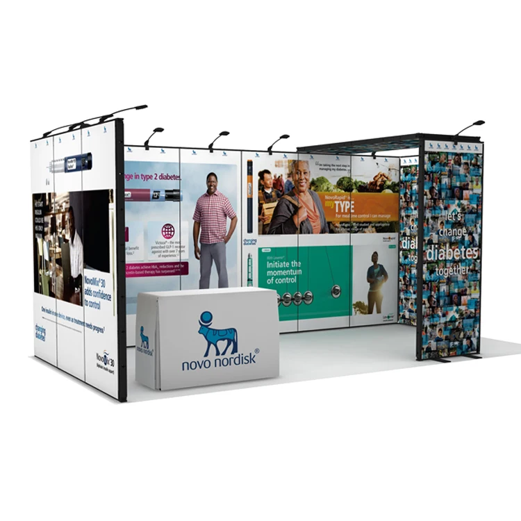 3x6 Aluminium Modular trade show booth portable exhibition booth stand with customized fabric