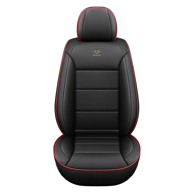 Sports Leather Car Seat Covers Full Set Protector Separate Headrest Cap Universal Fit for Nissan Rogue