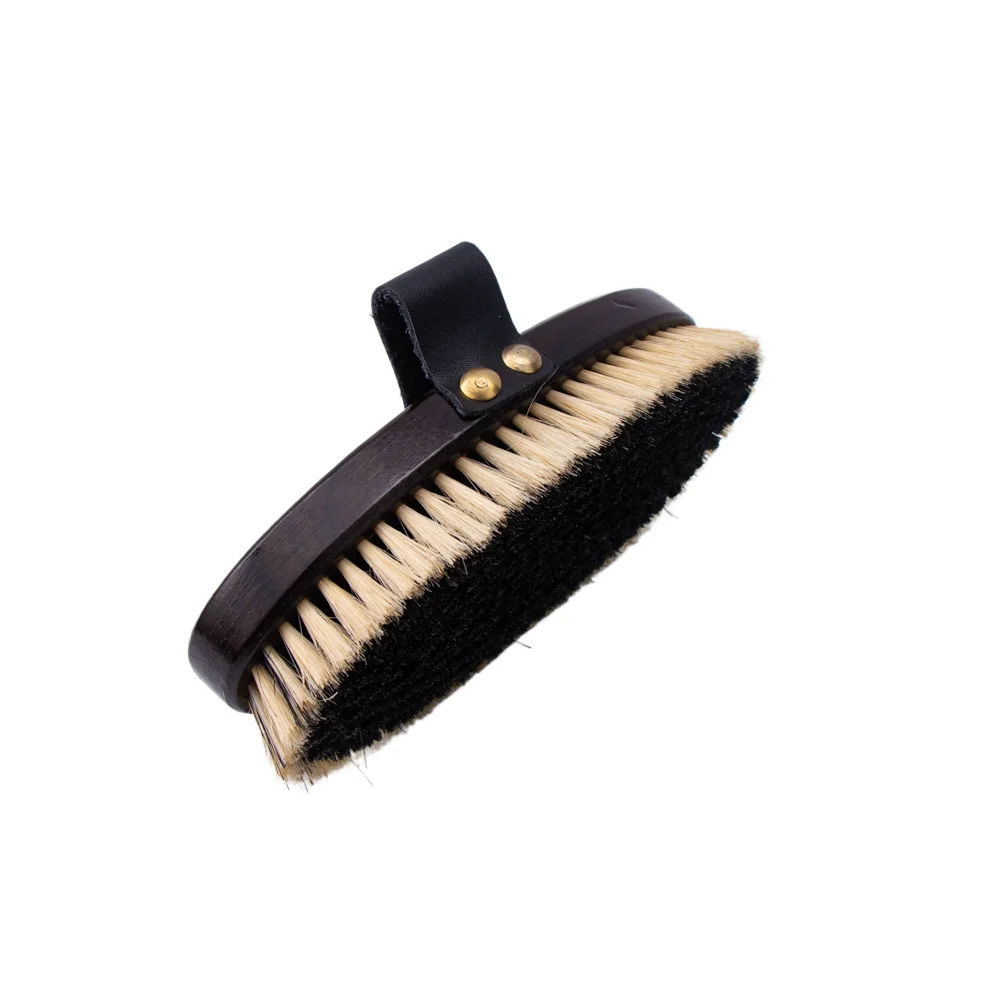 Factoey Supply Portable Equestrian Equipment Horse Care Products Wooden Handle Bristle Horse Body Cleaning Brush