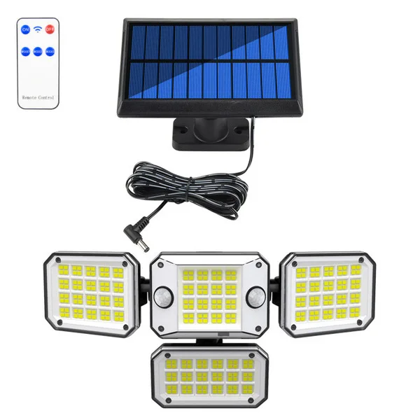 CHIJU Products 296LED indoor outdoor Solar wall home room house light with Motion Sensor