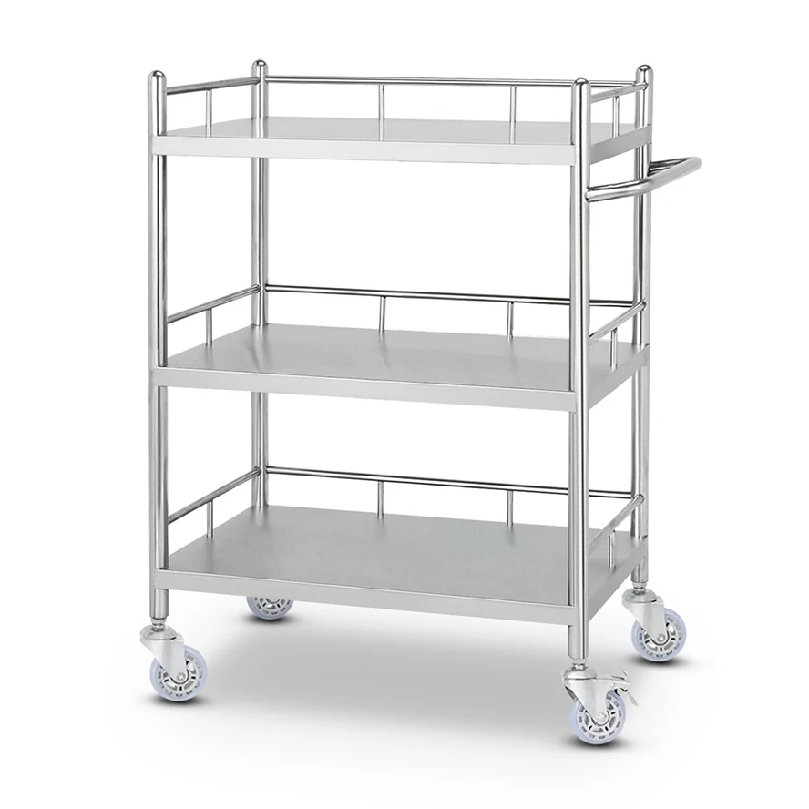 YFQ-T32 Hospital Stainless Steel Emergency Trolley Medicine Trolley