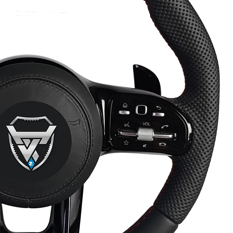 Customized black kit  red label steering wheel for Mercedes Benz A GLA B GLB C GLC E GLE CLS ZC-809-P74-F