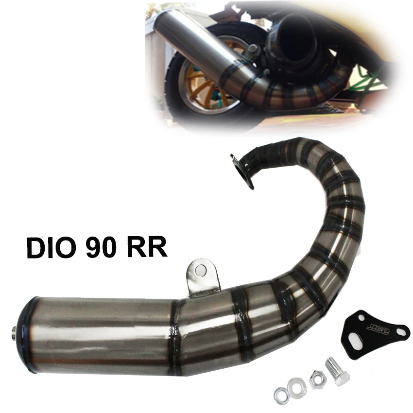  JPMotor DIO90 RR полная выхлопная система мотоцикла труба из нержавеющей стали глушитель для