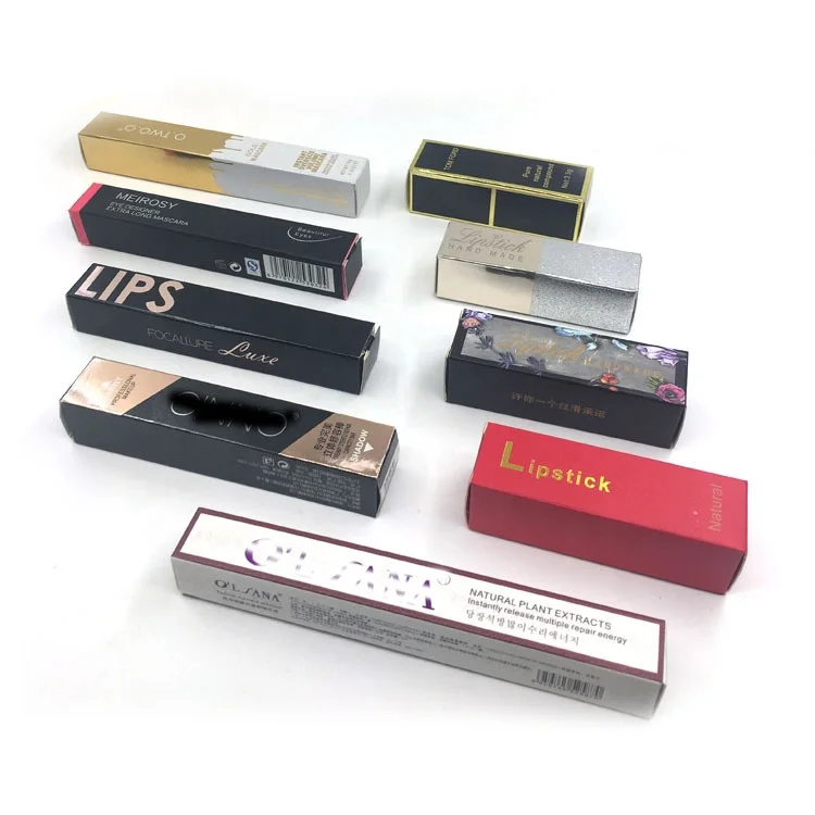 Luxury Custom Design Logo Printing Cardboard Lipstick Eyeliner Cosmetic Paper Boxes Lipgloss Packaging Box