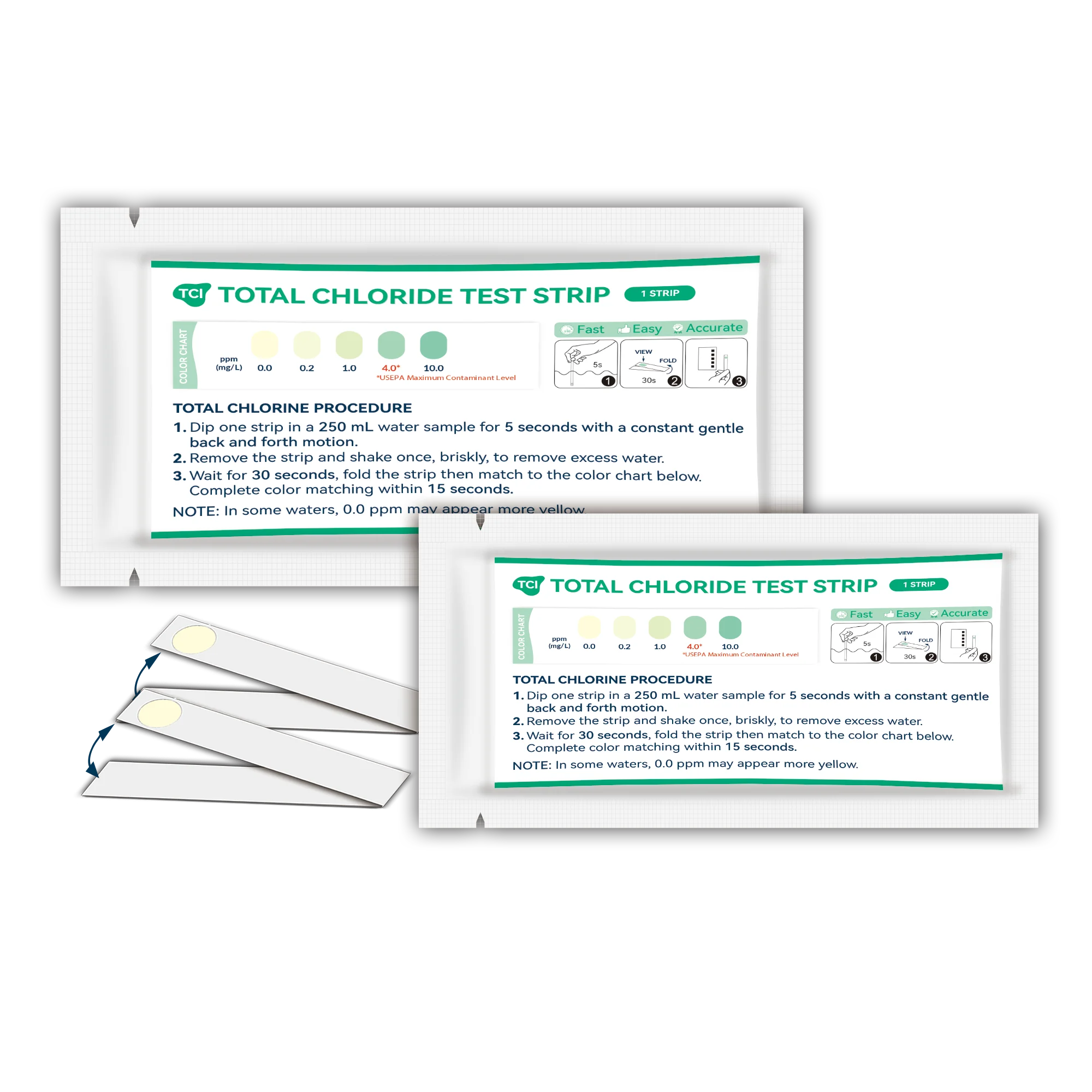 New  Water Quality Testing Paper Water quality Total Chlorine testing strips