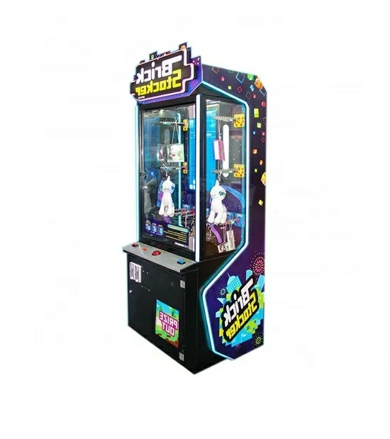 New Design Coin Operated Arcade Prize Gift Machine Doll Machine Brick Stacker Toy Vending Machine