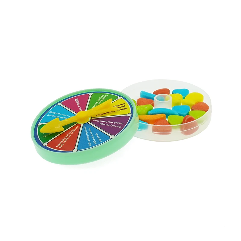 Empty Container Holder Sweet Dispenser Candies Kids Play Game Lucky Turntable Toy Entertainment Game Wheel Spinner Pin Toys
