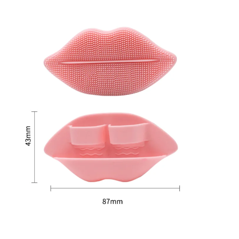Lip Shape Exfoliating Face Cleaning Scrubber Silicone Face Facial Cleansing Brush