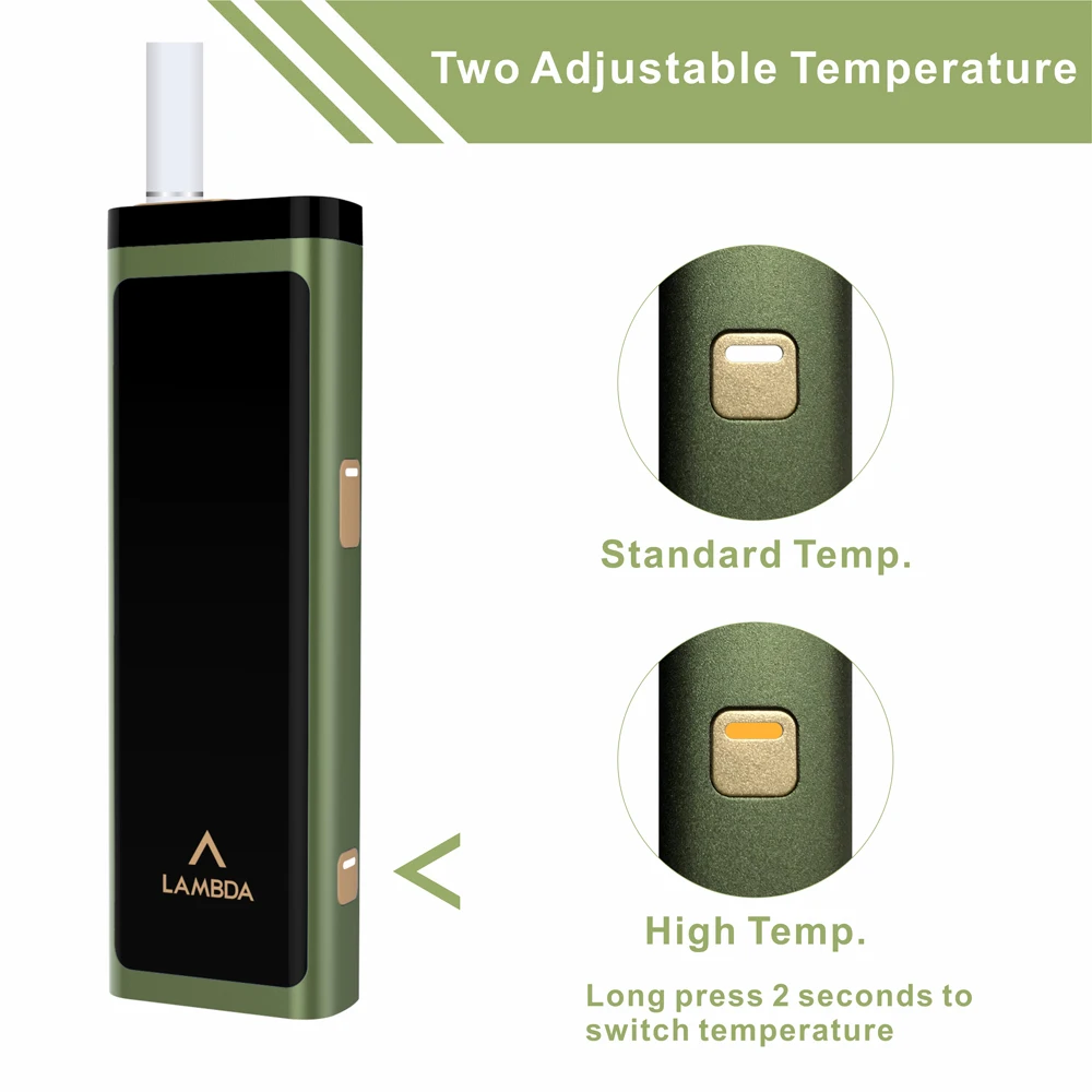 2020 New Heat No Burn Device LAMBDA T3 Heat Tobacco Sticks Heet Dry Herb Kits Electronic Cigarette Original Manufacturer