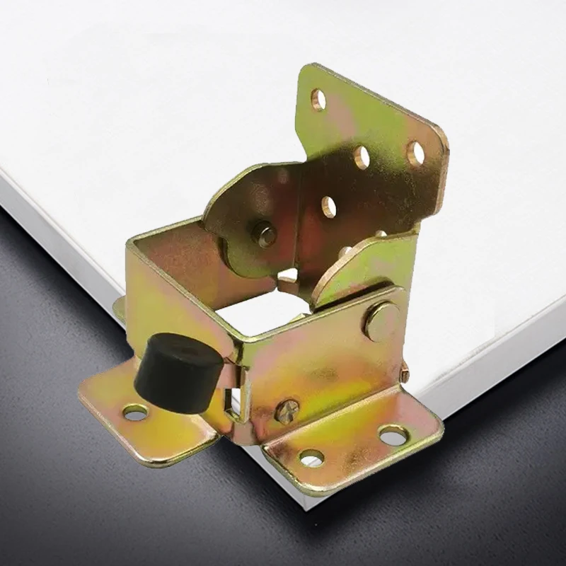 Metal Color Zinc Folding Hinges for Table Feet Self Lock Foldable Hinges Table Bracket Coffee Desk Hinge Iron Plating Table Legs
