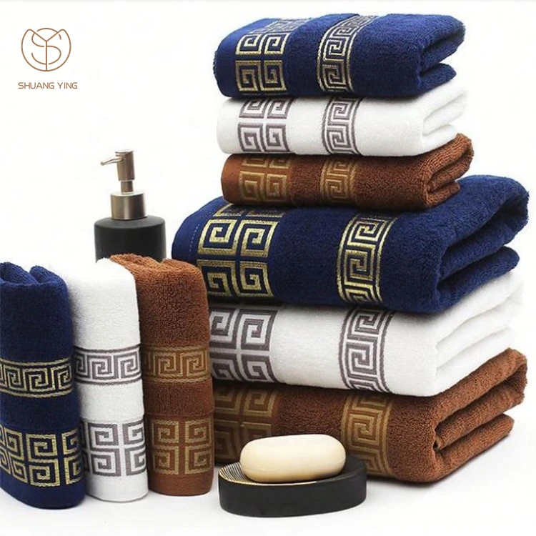 Custom Egyptian Towel 100% Cotton 70x140 Premium Egyptian 100% Cotton Towel Set