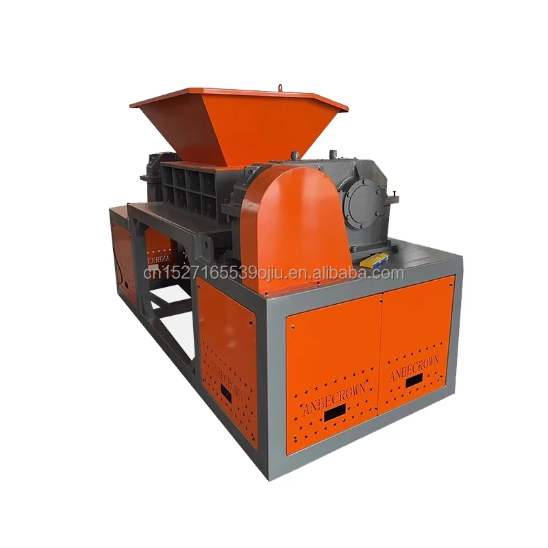 400 type two-axis copper scrap wire and cable shredder Wooden box paper shell shredder Single-axis shredder