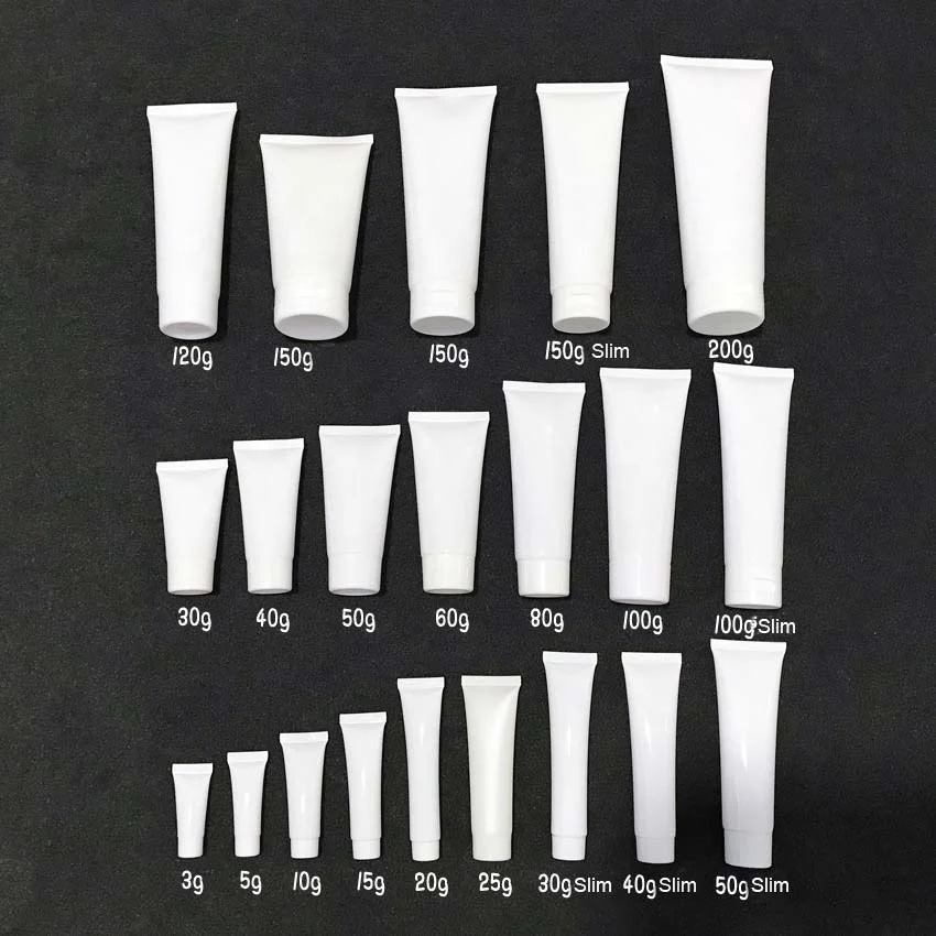 P-lan Stock High Quality Cosmetic PP Soft Tube Empty White Makeup Squeeze Face Cream Lotion Tube For Personal Care