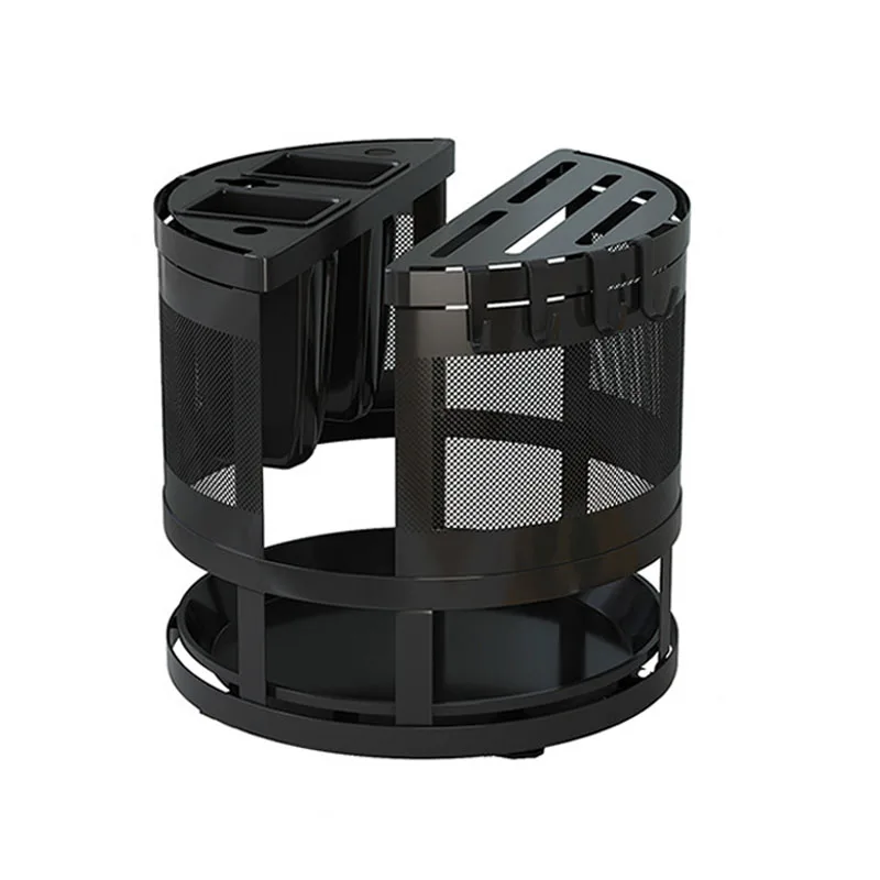 High Quality Carbon Steel Kitchen Knife Storage Organizer Rotating Knife Block Holder Rack