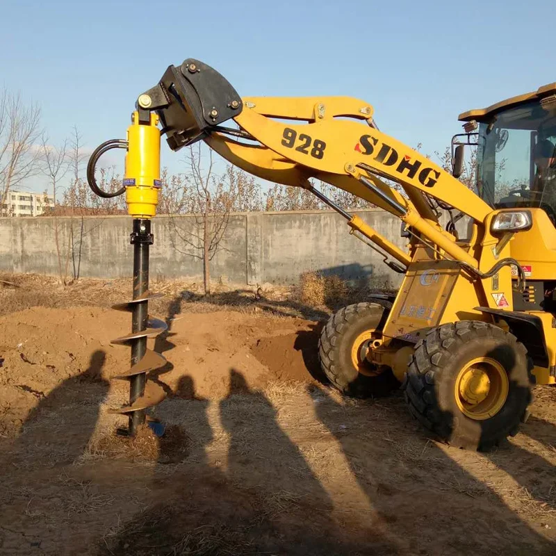 Hot Sale 2000-4000Nm Torque Hydraulic Post Hole Digger Earth Drilling Auger for 3.5 Ton Excavator
