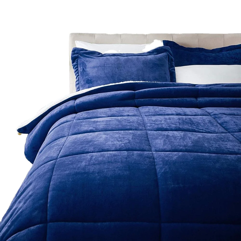 
Super warm, thick and soft flannel comforter and pillow case set 