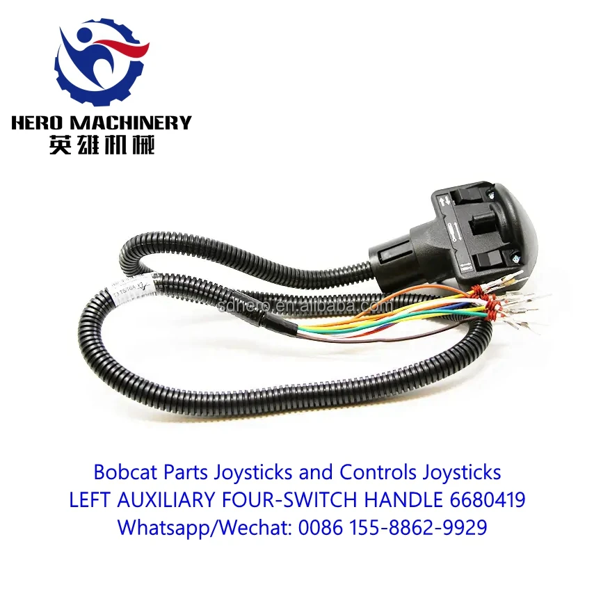 Genuine Bobcat Parts 6680419 Joysticks and Controls LEFT Auxiliary Four-Switch Handle for 751 773 863 963 S100 S130 S150 T110