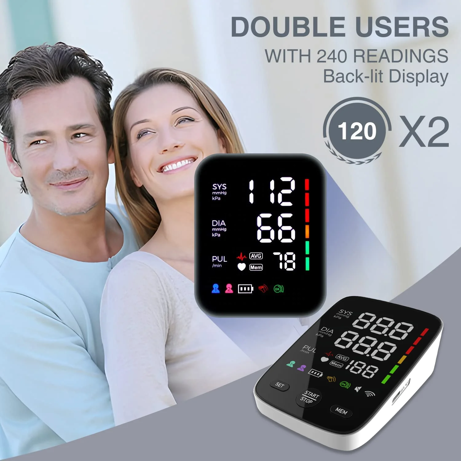 Smart Blood Pressure Monitor Arm Type Digital Automatic Voice Broadcast Blood Pressure Monitor For Home Hospital
