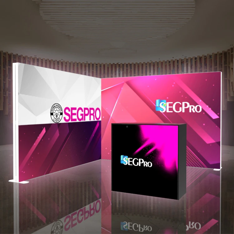Lintel Eco-Friendly Seg Light Box Durable Fabric Material Light Box Display Trade Show Assembly Trade Show Booth Fabric Lightbox