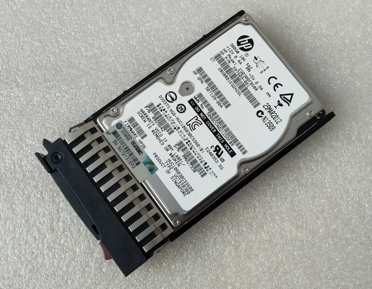 507284-001 507127-B21 Original HPE 300G 10K SAS 2.5 Hard Drives Server HDD