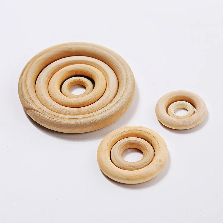 unfinished wooden handbag hoops 70mm natural wood ring accessories DIY