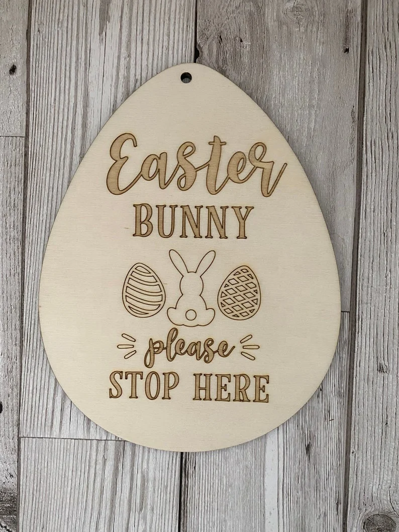 laser cut easter decorations wholesale Easter Bunny signs