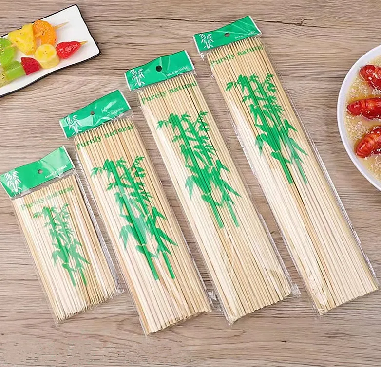 Disposable Round/Pointed Fruit BBQ Bamboo Skewers