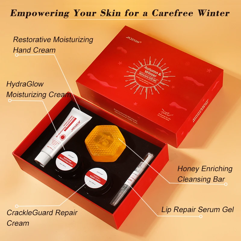 OEM Natural Care Gift Set Colagen Skin Care Set Face Moisturizer Face Cream Hand Cream Honey Soap Christmas Skin Care Set Gifts