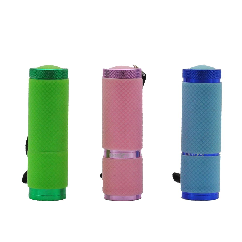 9 Led torch Mini pocket torcia led multicolour EDC Silicone Flashlight led flashlight