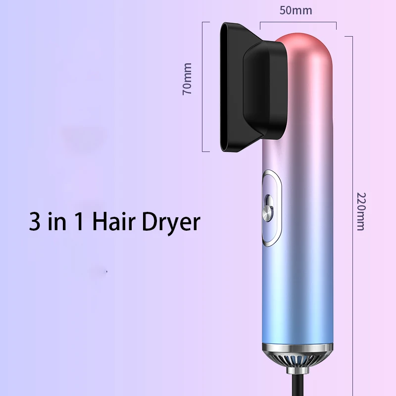 Professional One Step Electric High Power Blow Negative Ion Hot Air Comb Brush 3 in 1 Hair Dryer and Fluffy